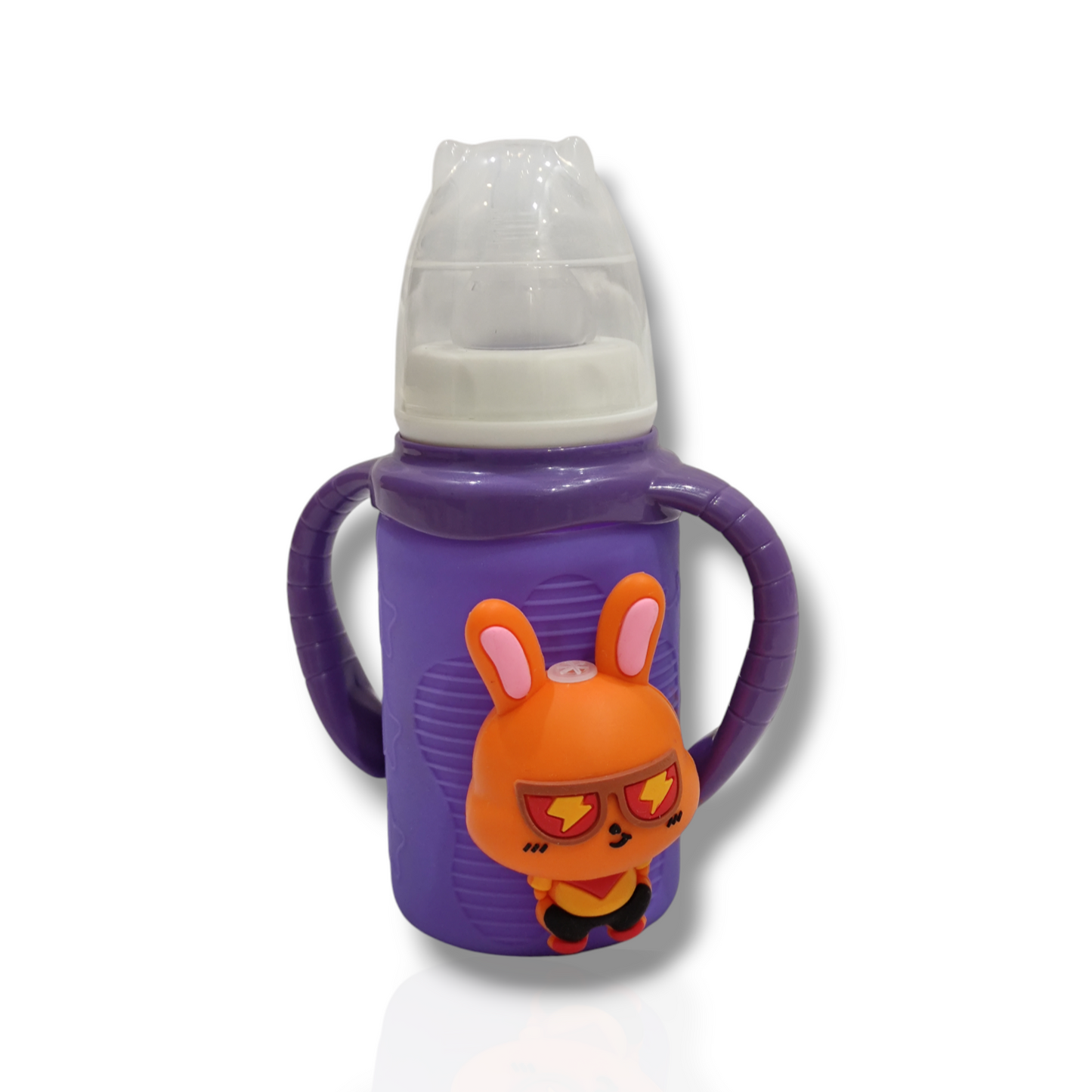 120ml / 4oz Glass Baby Bottle with Bunny Design