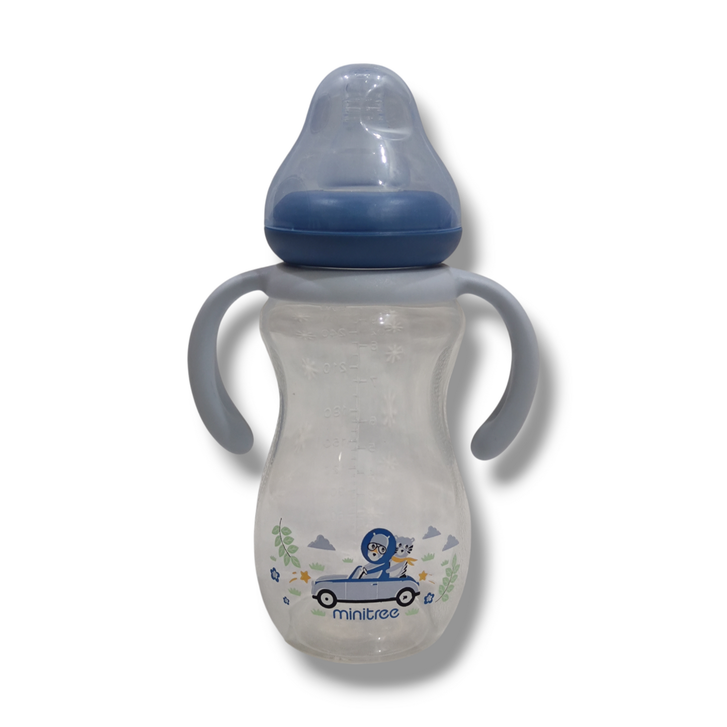 Minitree Regular Neck Baby Bottle - 9oz / 270ml, Safari Design