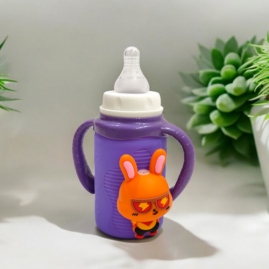 120ml / 4oz Glass Baby Bottle with Bunny Design