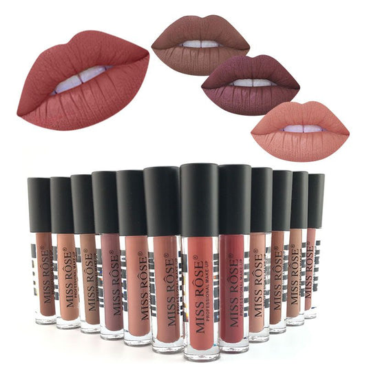 MISS ROSE Matte Lip Gloss Round - All Shades